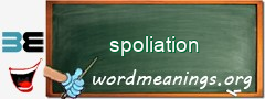 WordMeaning blackboard for spoliation